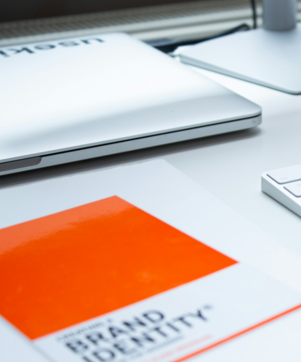 Brand identity materials representing creative services